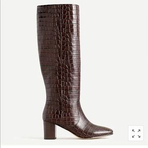 Jcrew croc high shaft boot